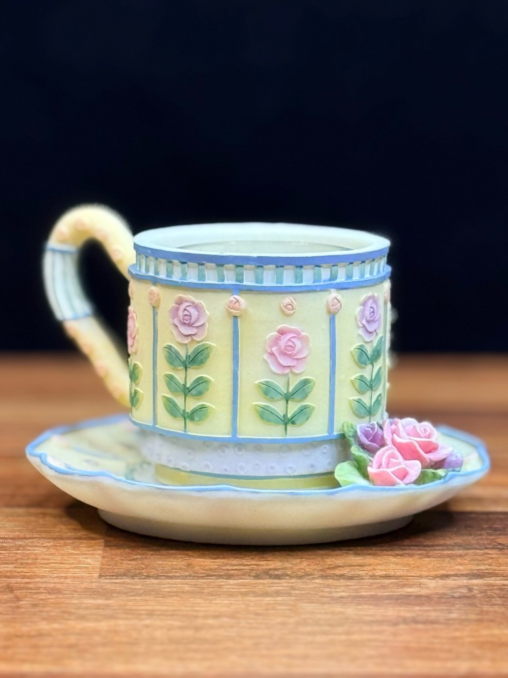 A. RICHESCO CORPORATION Floral Teapot Votive Candle Holder